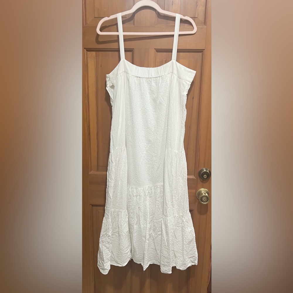 Jenni Kayne | Seersucker Summer Dress | Ivory | L - Picture 4 of 7